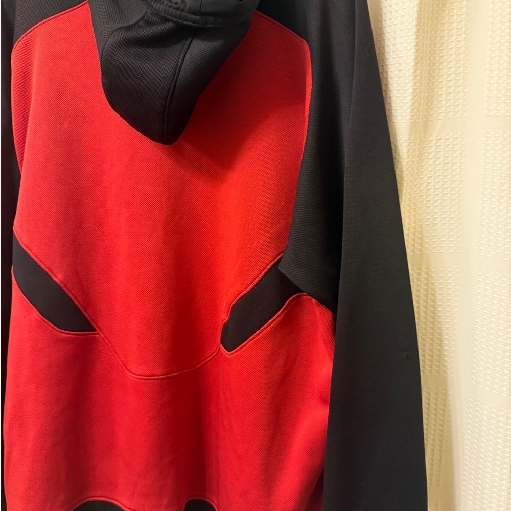 Vintage NFL Onfiled Reebok 49ers Red and Black Men's Hoodie Sweatshirt - Picture 12 of 16